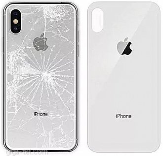 iPhone X tempered glass / back cover white