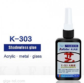 K-303 is dedicated to the adhesive acrylic (PMMA) or acrylic adhesive between the glass and metal between the high adhesive strength, e.g., acrylic billboards, adhesive acrylic products , but also for other transparent plastics such as PC , PVC, PS, ABS and other plastics adhesive fixing , bonding with excellent results, such as plastic boxes, plastic products , such as bonding.