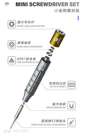 Mechanic profi screwdrivers SET 6pcs+stand