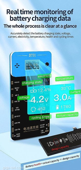 JC BT01 battery charging board iPhone + Android