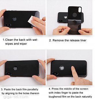 iPhone X tempered glass / back cover white