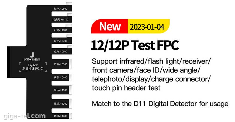 JCID-D11 test cable / flex FPC for iphone 12,12 Pro