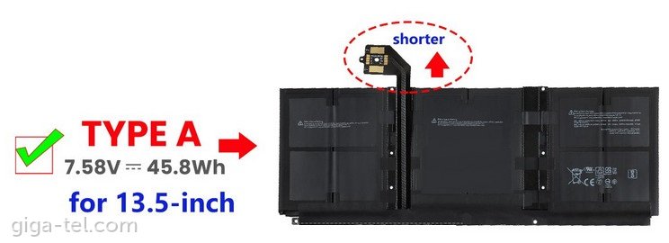 Microsoft G3HTA052H battery - version A