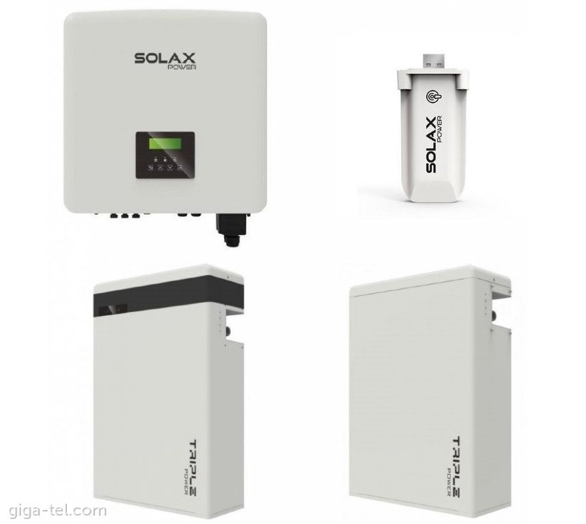 Set Solax X3-HYBRID + battery T58 V2 + PocketWifi 3.0 + 20 FVE panel