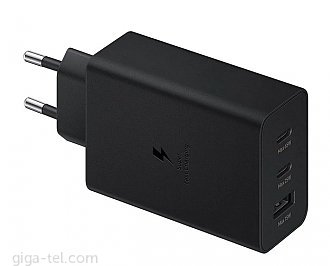 (USB-C1) Super Fast Charging 2.0 max. 45 W, PD 3.0 PDO max. 65 W, PPS max. 45 W / (USB-C2) Super Fast Charging max. 25 W, PD 3.0 PDO,PPS max. 25 W / (USB-A) AFC,QC max. 15 W / (C1+C2) 40 W + 25 W / (C1+A) 50 W + 15 W / (C2+A) 25 W + 15 W / (all) 35 W + 25 W + 5 W