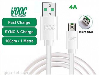 Fast Charger Cable V_OOC 1m - OPPO F1 Plus / F3 Plus / F9 Pro / F11 Pro/ R15 Pro