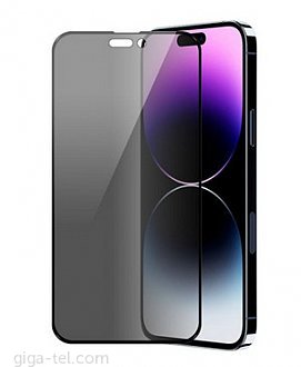 iPhone 15 Plus,16 Plus Privacy Golden thumb tempered glass