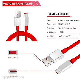 Oneplus warp data cable 8A