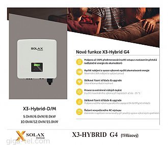 Set Solax X3-HYBRID + battery T58 V2 + PocketWifi 3.0 + 20 FVE panel