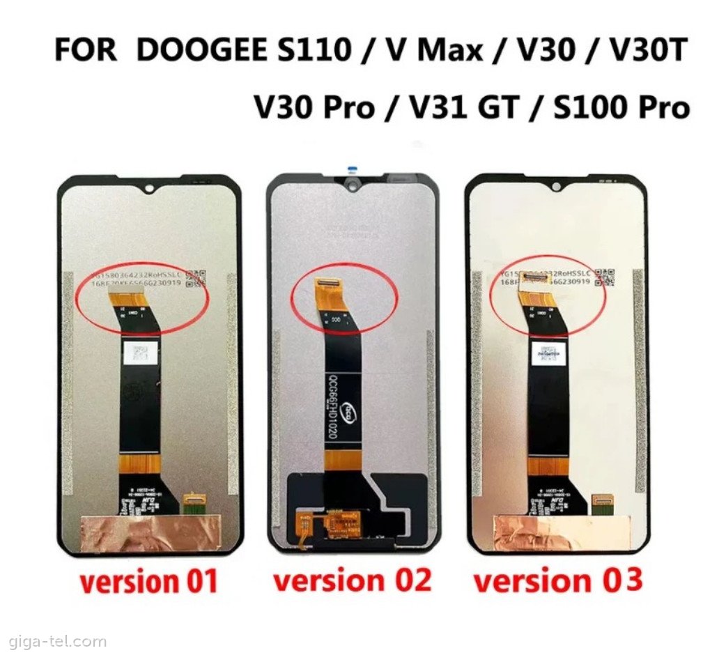Doogee V30,V30 LCD+touch - version 02
