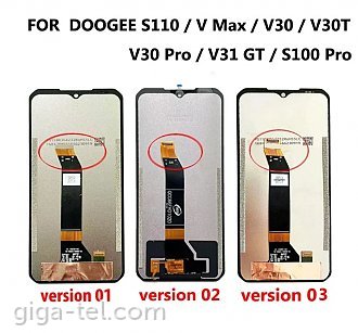Doogee V30,V30 Pro LCD+touch version 01