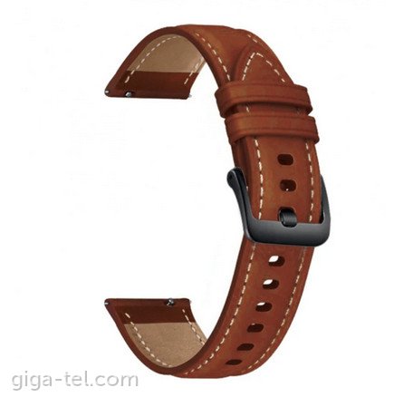 Leather watch strap 20mm brown