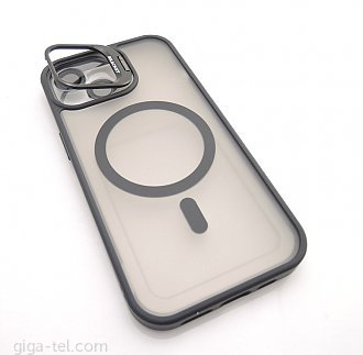 iPhone 15 magnetic TPU case with camera holder black