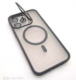 iPhone 15 Pro magnetic TPU case with camera holder black