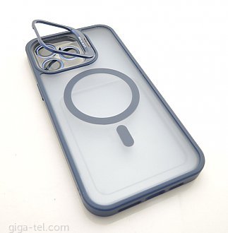 iPhone 15 Pro Max magnetic TPU case with camera holder blue