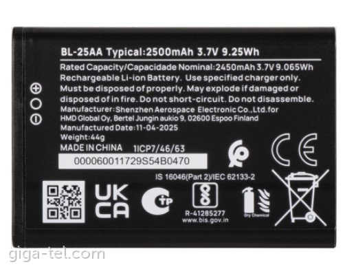 HMD BL-25AA battery