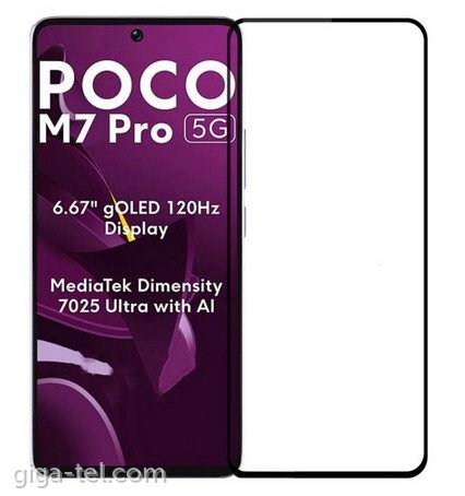 Xiaomi Poco M7 Pro 5G 5D tempered glass