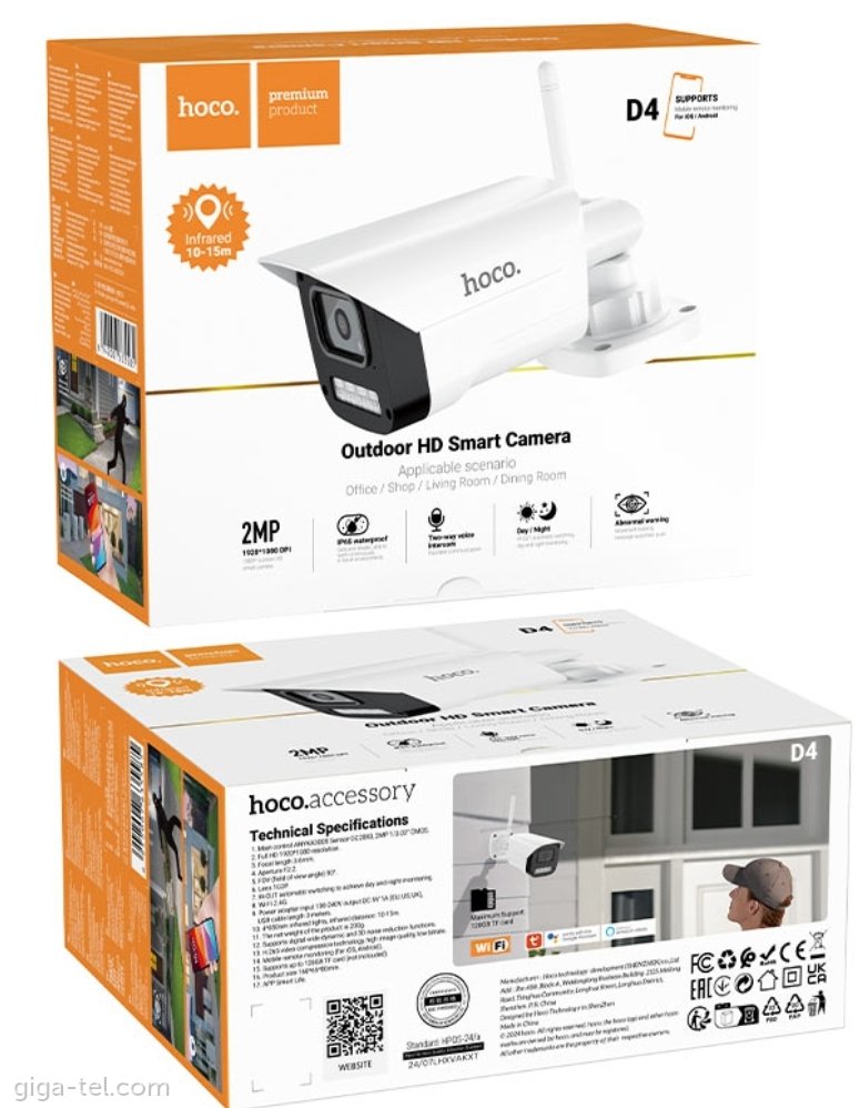 Hoco D4 Outdoor HD Smart Camera 