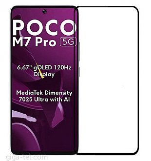 Xiaomi Poco M7 Pro 5G 5D tempered glass