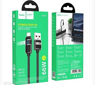 Hoco U137 data cable black USB-A/USB-C 1,2m  
