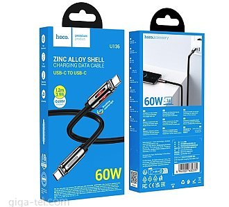 Hoco U136 data cable black USB-C/USB-C 1,2m