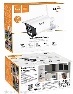 Technical Specifications
1. Main control ANYKA300S Sensor GC2083, 2MP 1/3.02" CMOS.
3. Focal length 3.6mm.
2. Full HD 1920*1080 resolution.
4. Aperture F2.2.
D4
5. FOV (field of view angle) 90°.
6. Lens 1G3P.
7. IR-CUT automatic switching to achieve day and night monitoring.
8. Wi-Fi 2.4G.
9. Power adapter input 100-240V output DC 5V 1A (EU, US, UK), USB cable length 3 meters.
10. 4*850nm infrared lights, infrared distance: 10-15m.
11. The net weight of the product is 200g.
12. Supports digital wide dynamic and 3D noise reduction functions.
13. H.265 video compression technology, high image quality, low bitrate.
14. Mobile remote monitoring (for iOS, Android).
15. Supports up to 128GB TF card (not inclcuded).
16. Product size 160*65*80mm.
17. APP Smart Life.