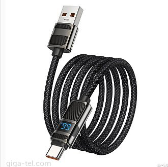 Hoco U137 data cable black USB-A/USB-C 1,2m  