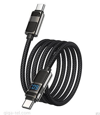 Hoco U137 data cable black USB-C/USB-C 1,2m 3A